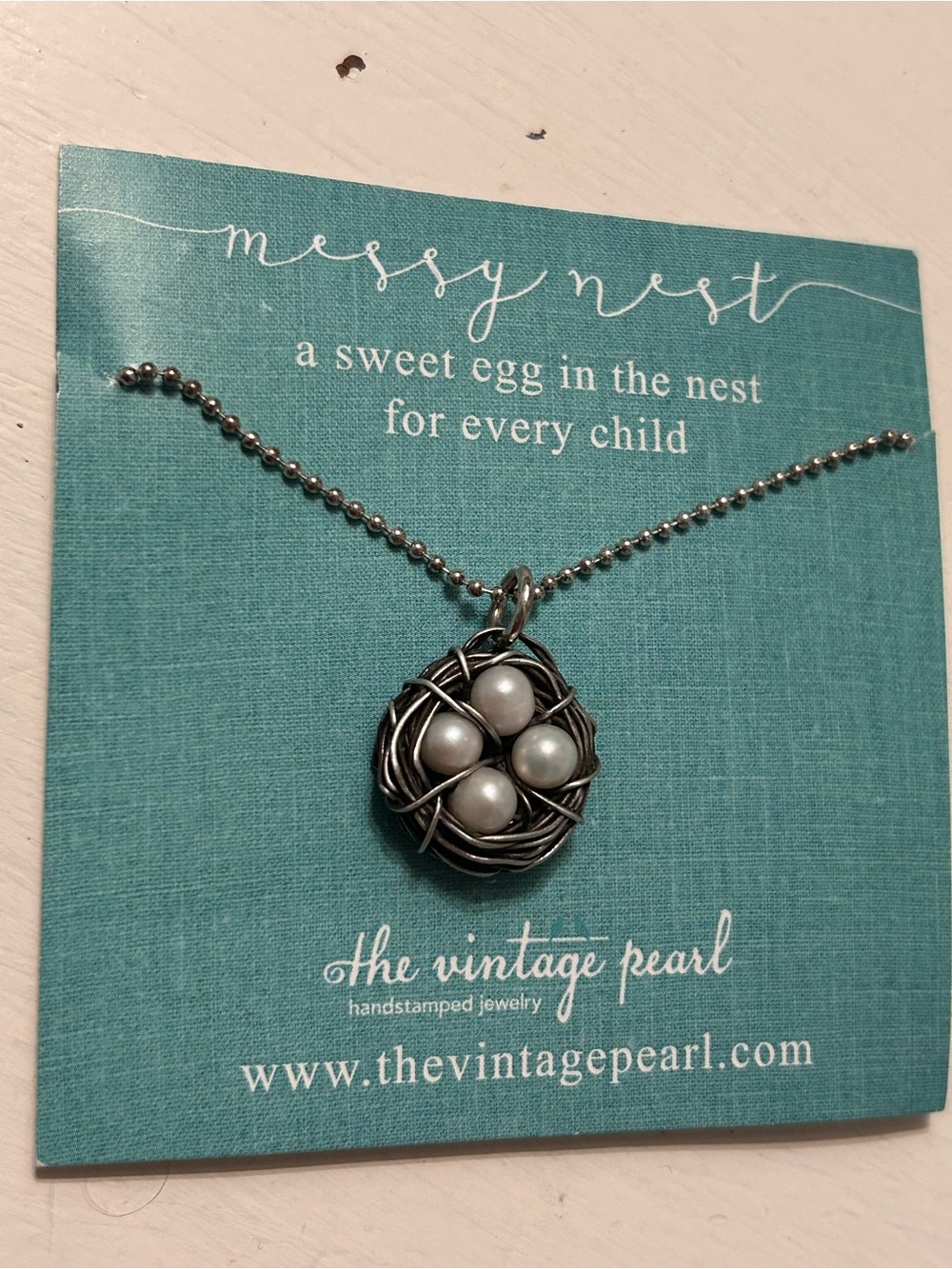Sterling Silver Messy Nest Necklace by The Vintage Pearl
